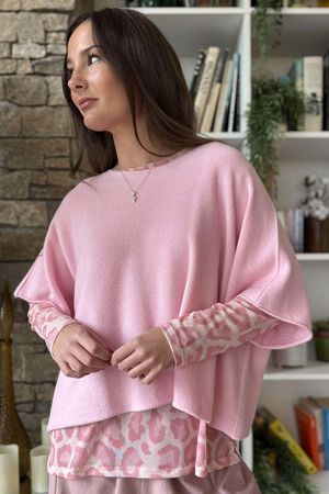 Bobby Mesh Layering Top Leopard Rose /2=