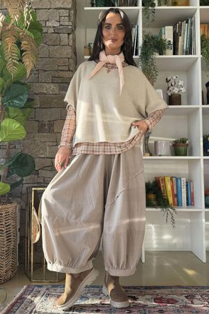 Bobby Mesh Layering Top Nevis Plaid Natural