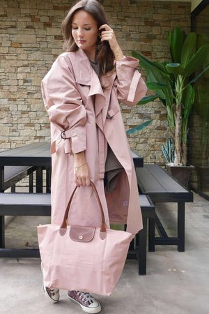 Bon Voyage Fold Travel Tote Bag Rosewood /5 =