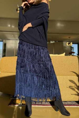 Cha Cha Tube Skirt Navy