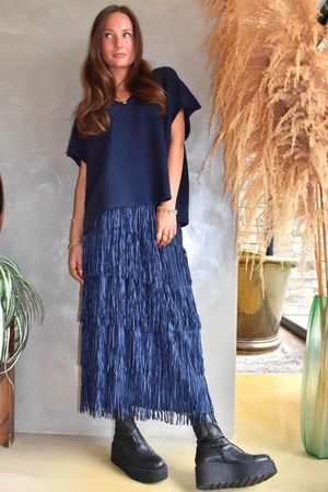 Cha Cha Tube Skirt Navy 