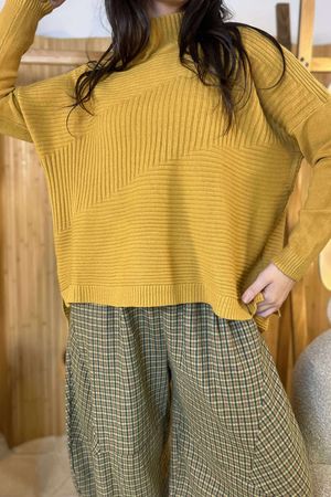 Charli Turtle Ribby Knit Top Dijon /10=