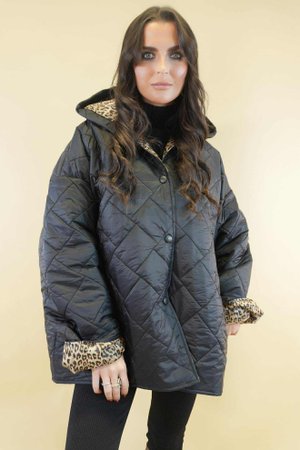 Chester Hooded Short Padded Coat Black 