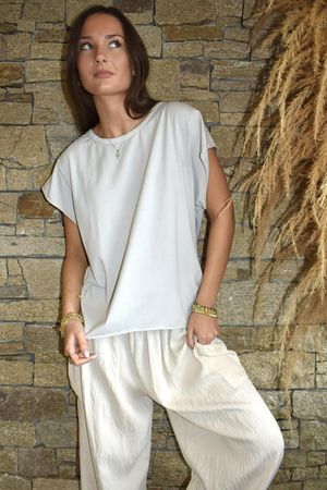 Classic Cotton Cap Sleeve Tee Dove