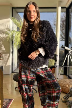 Claudia Shaggy Knit Black -