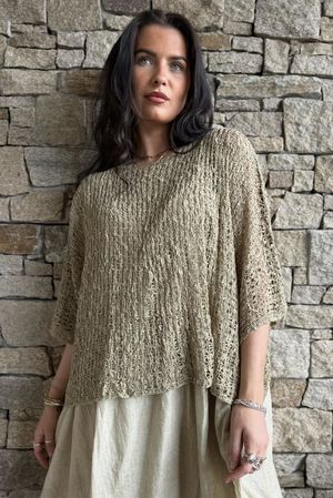 Cloud Loose Box Knit Taupe /14=