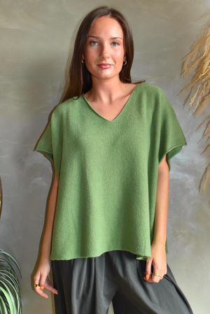 Conrad Cap Sleeve Tank Herb
