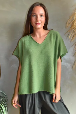 Conrad Cap Sleeve Tank Herb