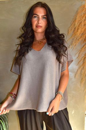 Conrad Cap Sleeve Tank Mocha