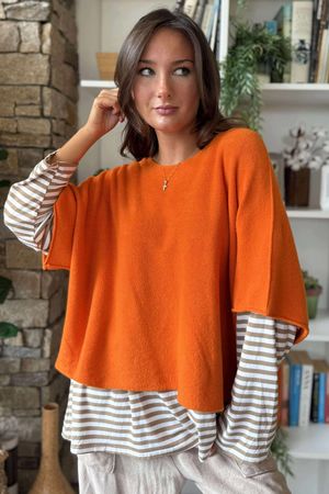 Conrad Layer Knit Aperol