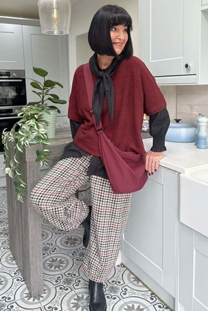 Conrad Layer Knit Burgundy 