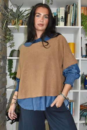 Conrad Layer Knit Classic Camel 