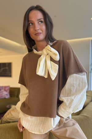 Conrad Layer Knit Camel 