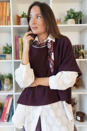 Conrad Layer Knit Damson