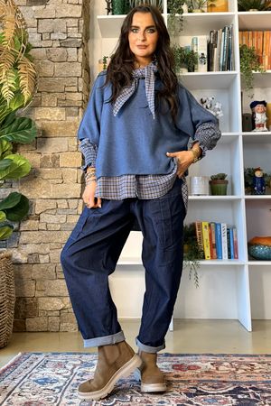 Conrad Layer Knit Denim Marl 