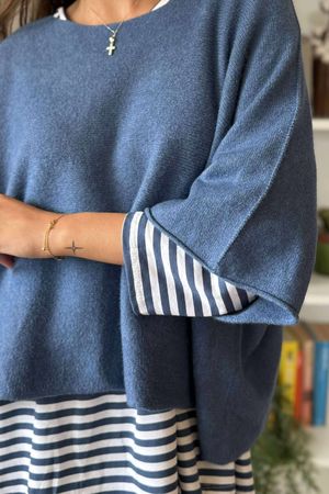 Conrad Layer Knit Denim Marl