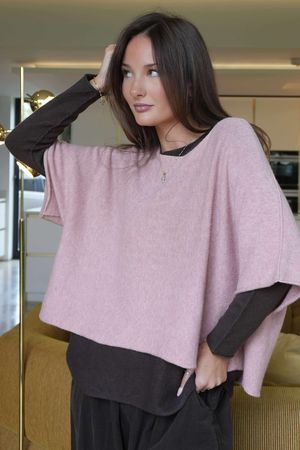 Conrad Layer Knit Rose Marl -