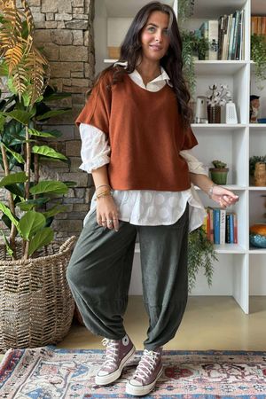 Conrad Layer Knit Rust