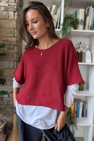 Conrad Layer Knit Sangria