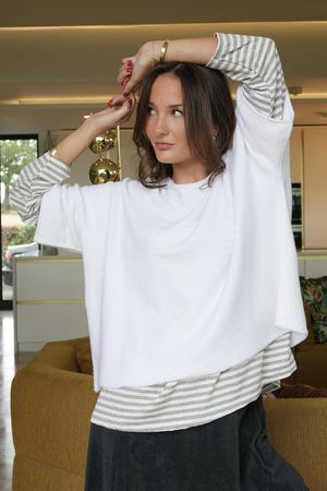 Conrad Layer Knit White