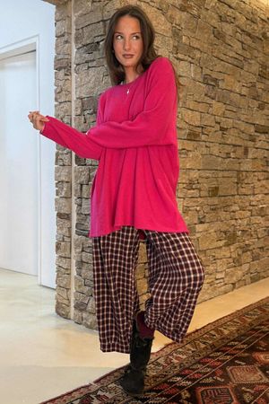 Conrad Oversized Boxy Knit Hot Pink /20=