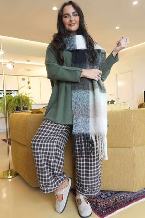 Conrad Oversized Boxy Knit Khaki /20=