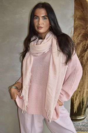 Conrad Slouch Cotton Knit Rose 