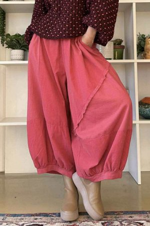 Cooper Needlecord Panel Bloom Pant Wild Berry /8=