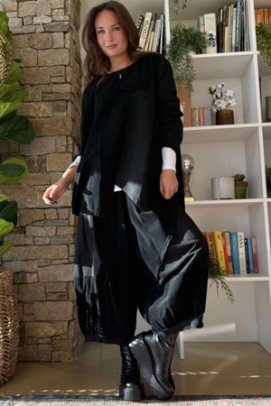 Cooper Needlecord Panel Top Black