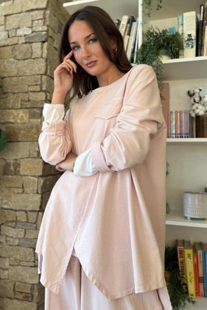 Cooper Needlecord Panel Top Rosewater /12=