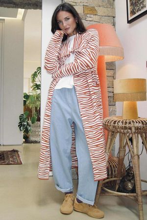 Darling Knit Trench Rust 