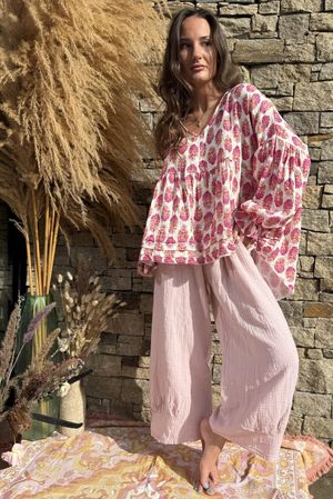 Daughter Of Ibiza Artist Smock Fuchsia & Marigold