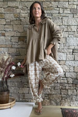 Daughter Of Ibiza Bloomer Pant Nutmeg & Nude 