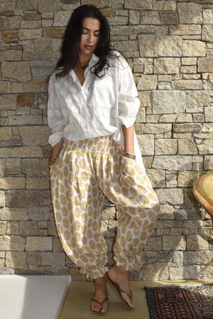 Daughter Of Ibiza Bloomer Pant Ochre & Rose