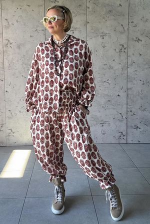 Daughter Of Ibiza Boyfriend Shirt Merlot & Mauve pre order 1 week 