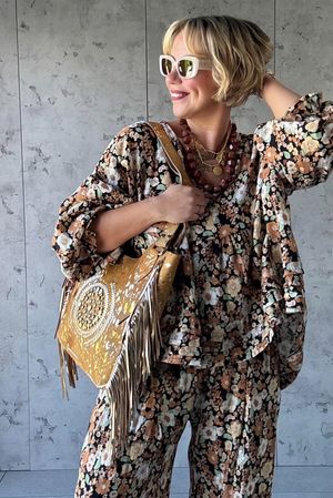Daughter Of Ibiza Lovechild Artist Smock Black & Hazelnut