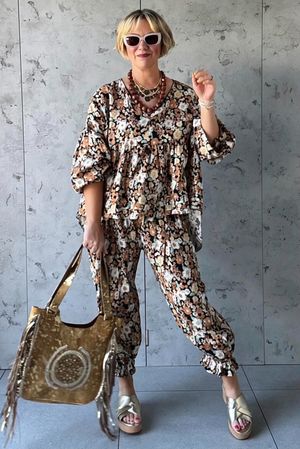 Daughter Of Ibiza Lovechild Bloomer Pant Black & Hazelnut