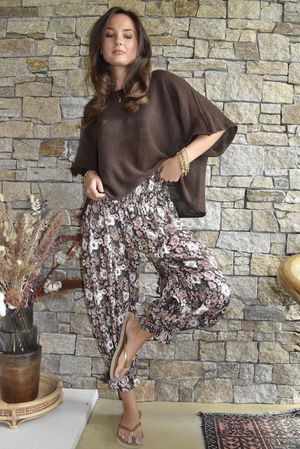 Daughter Of Ibiza Lovechild Bloomer Pant Chocolate & Rose