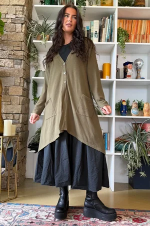 Downton Tailcoat Coatigan Khaki