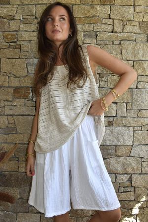 Dusk Bubble Cotton Shorts White