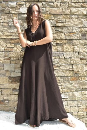 Eliza Palazzo Jumpsuit Chocolate