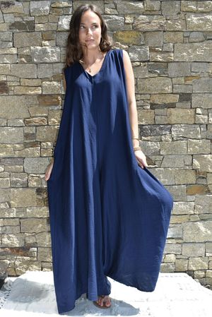 Eliza Palazzo Jumpsuit Navy
