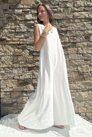 Eliza Palazzo Jumpsuit White