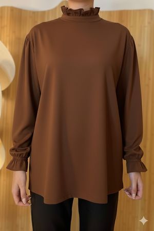 Essential Body Stretch Cotton Claudia Top Chocolate /14= pre order due approx 1 week