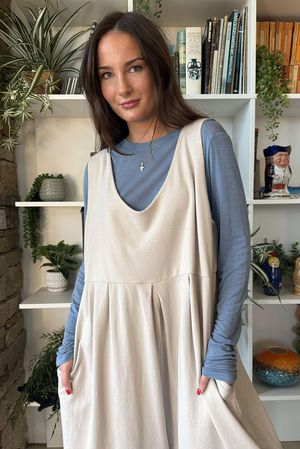 Essential Cashmere Blend Sheer Layering Top Denim 2/0