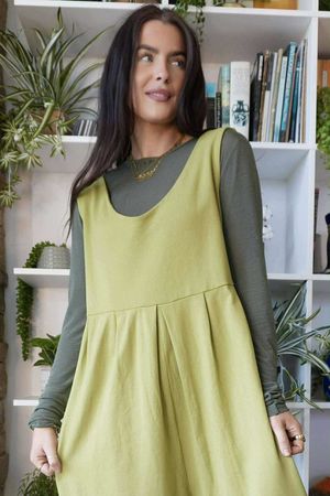 Essential Cashmere Blend Sheer Layering Top Khaki /2/0