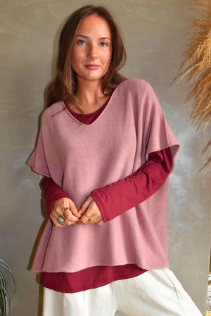 Essential Jersey Layering Long Sleeve Top Burgundy