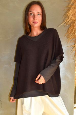 Essential Jersey Layering Long Sleeve Top Chocolate