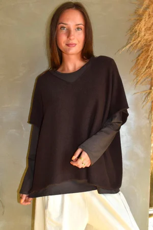 Essential Jersey Layering Long Sleeve Top Chocolate