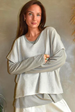 Essential Jersey Layering Long Sleeve Top Mocha